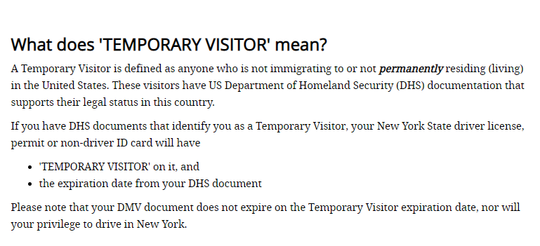 纽约州 New York 4年有效，身份有效期内可以买车，英文FROM dmv